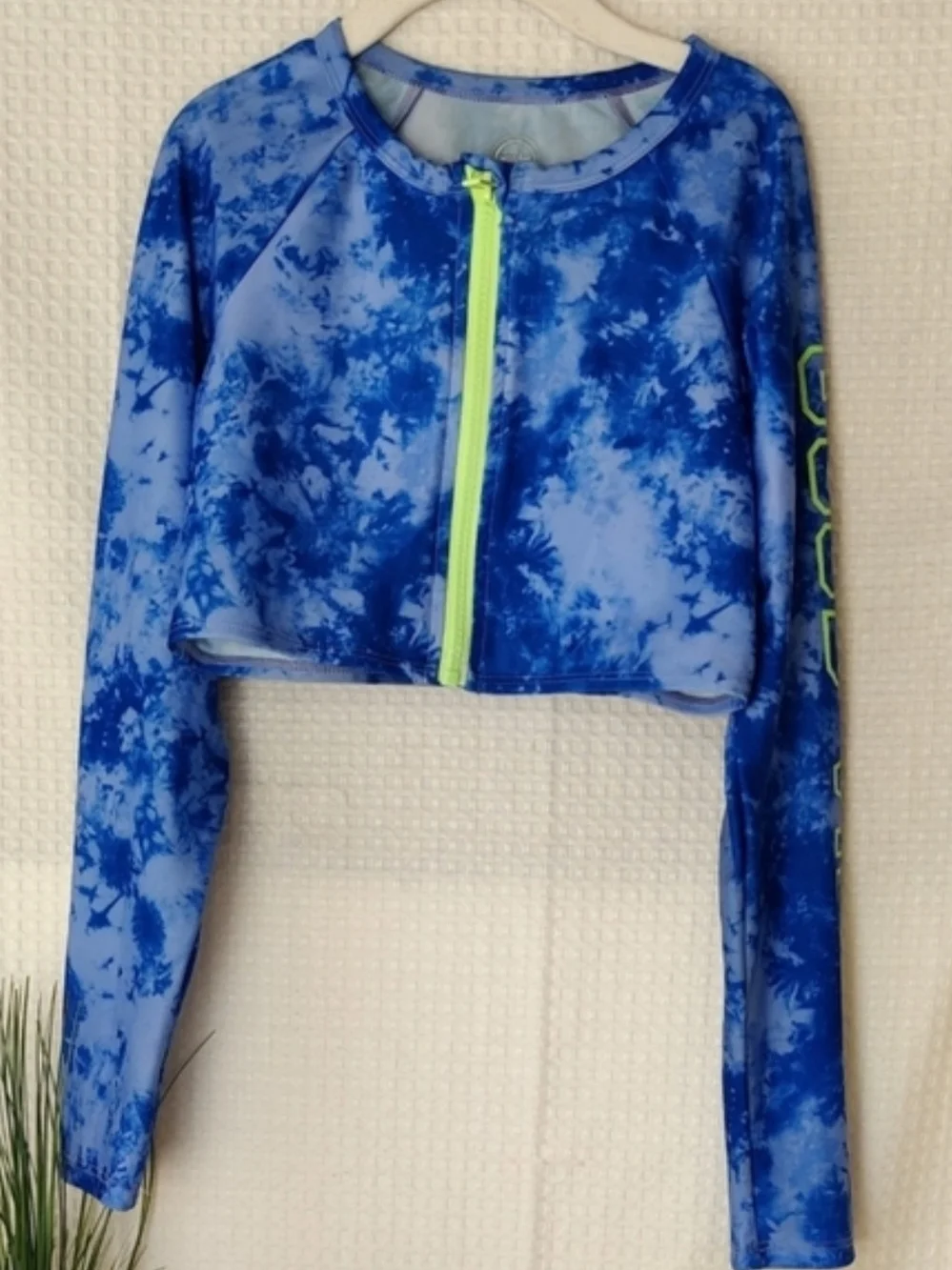 Wonder Nation Girls Blue Tye dye  2 Piece Swim Wear Size L(10-12)
